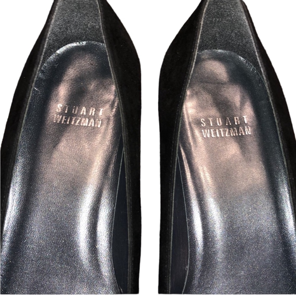 Stuart Weitzman Black Suede Wedge - image 5